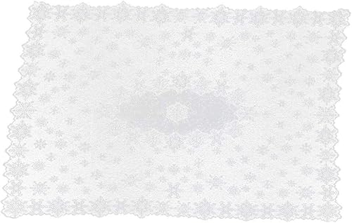 Mantel de Navidad blanco vintage de encaje para fiesta en el hogar, decoración de Navidad, divertida decoración de mantel de Navidad para chimenea,