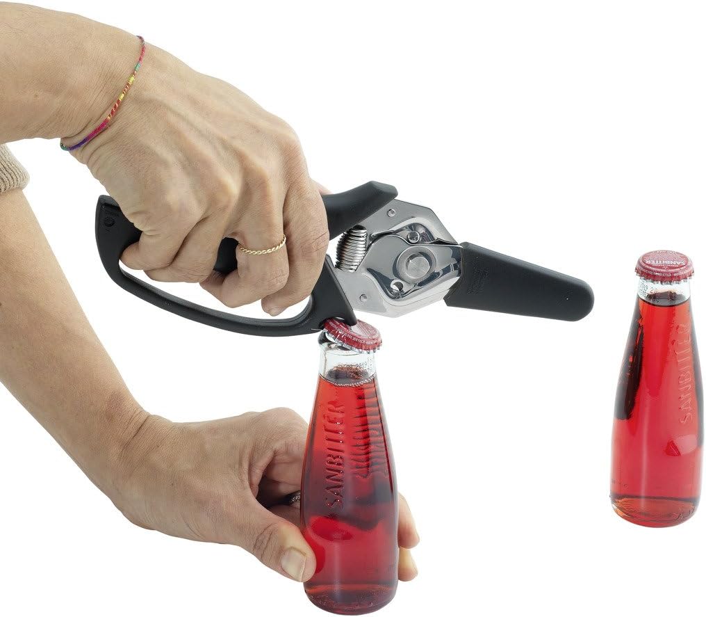 Kuhn Rikon 3-in-1 Snips Kitchen Shears, 9", Red