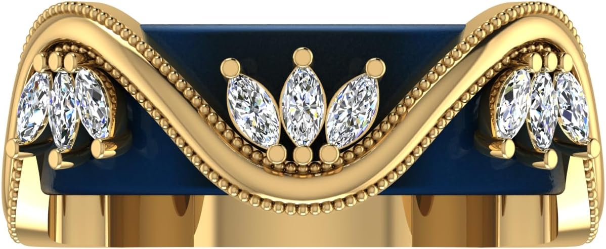 9 Pcs Marquise cut Moissanite Diamond Smart Ring Cover For Ring Cover,14 kt Gold Plated Gen Ring Conn Enhancer, Curved Stackable Ring Guard Gift For Her