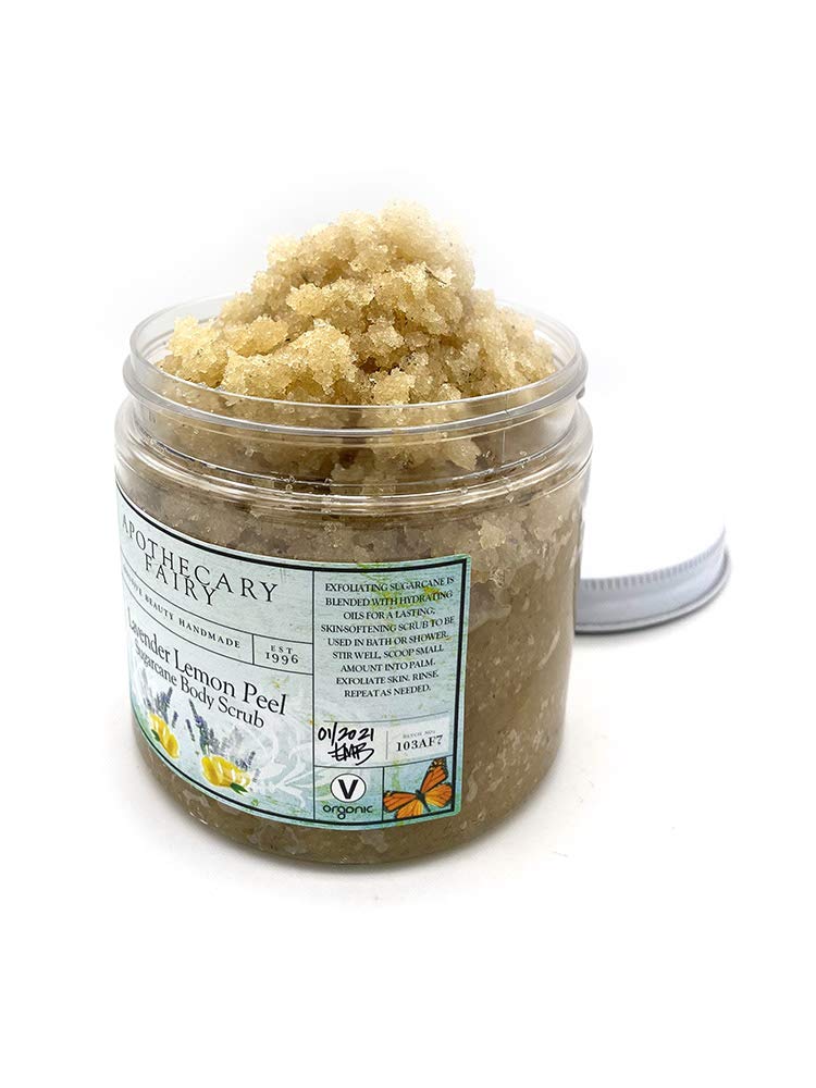 Lavender Lemon Peel Sugarcane Body Scrub 8oz