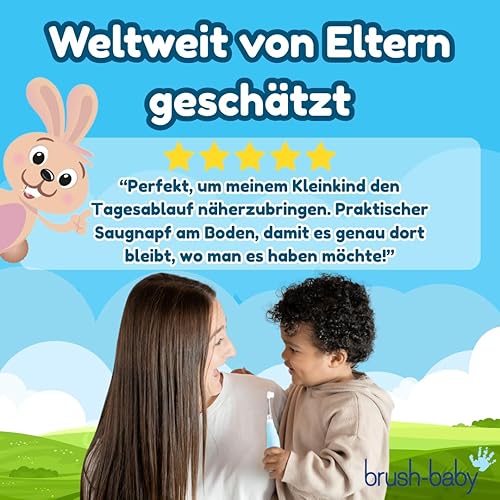 Miniatura 16 de brush-baby - Cepillo de dientes eléctrico BabySonic Blue, 0-36 meses - Cepillo de dientes suave y suave para encías sensibles y dientes nuevos - con