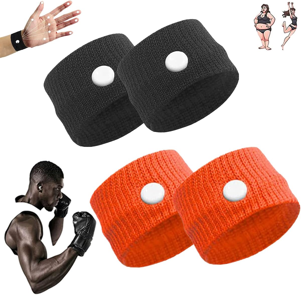 Weimax Sugar Control Wristband,Blood Sugar Control Wristband,Healthify Sugar Control Therapeutic Wristband for Everyone (G-2Pairs)