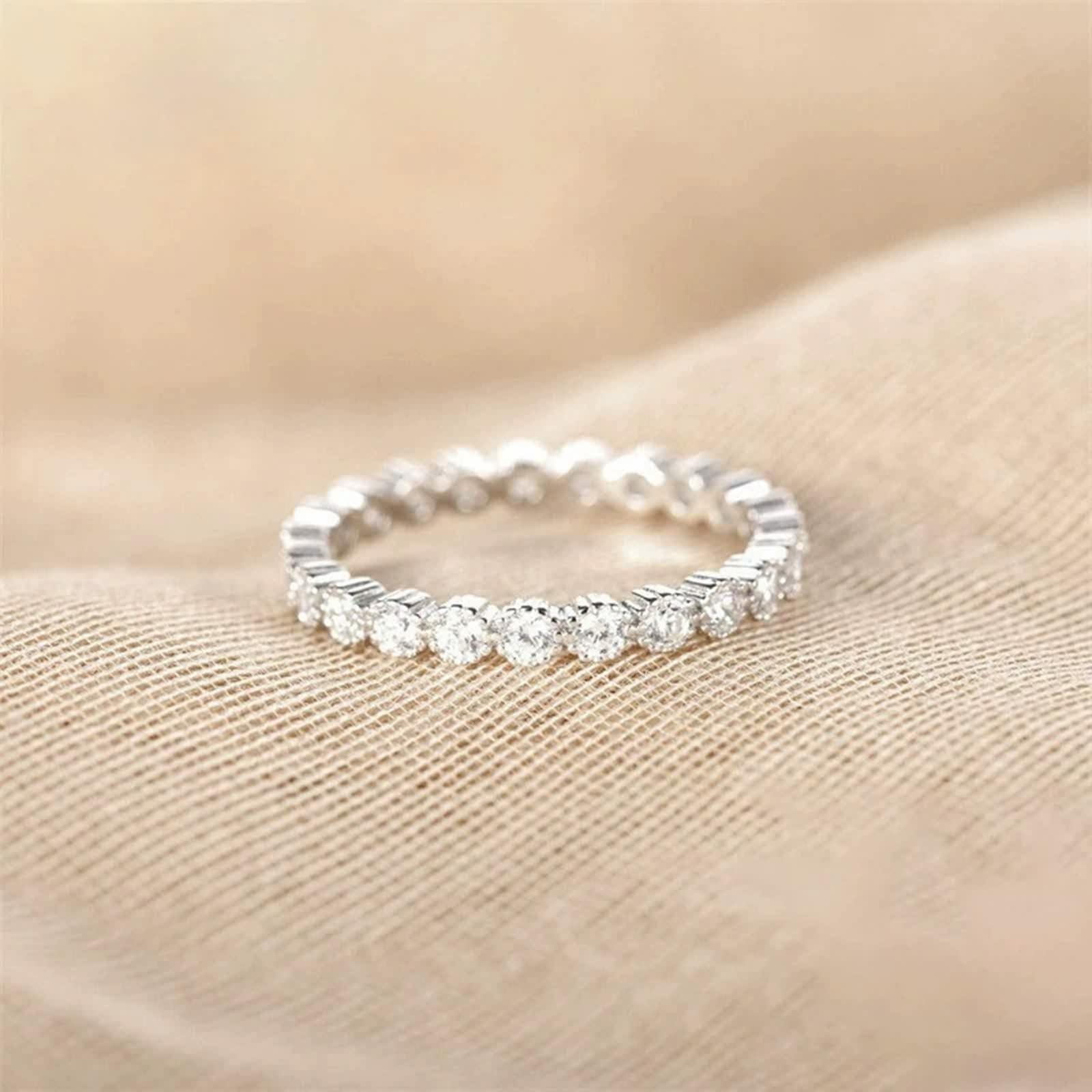 Anello da donna moderno, in argento 925, misura 52 (16,6)