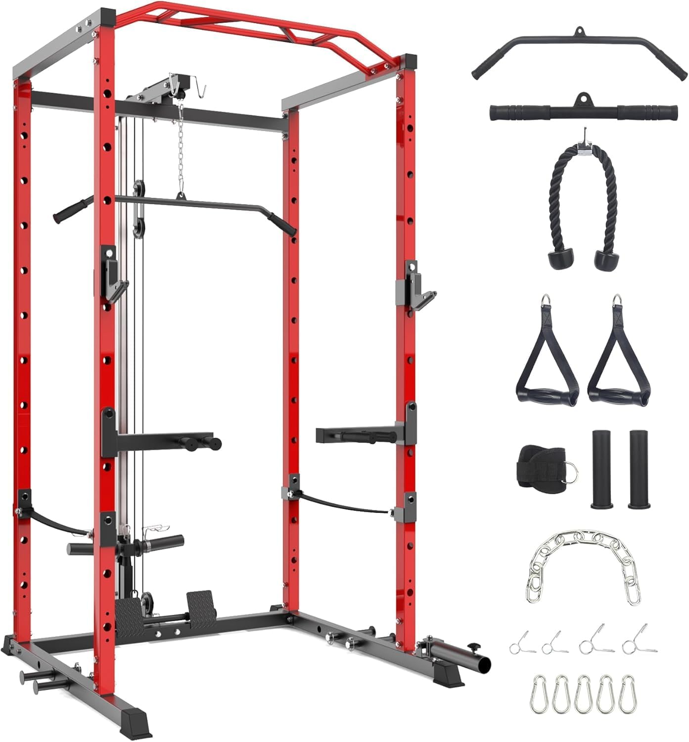 Amenitlif Amenitlif Power Cage – Multi-Functional Rack with LAT Pulldown & Cable System