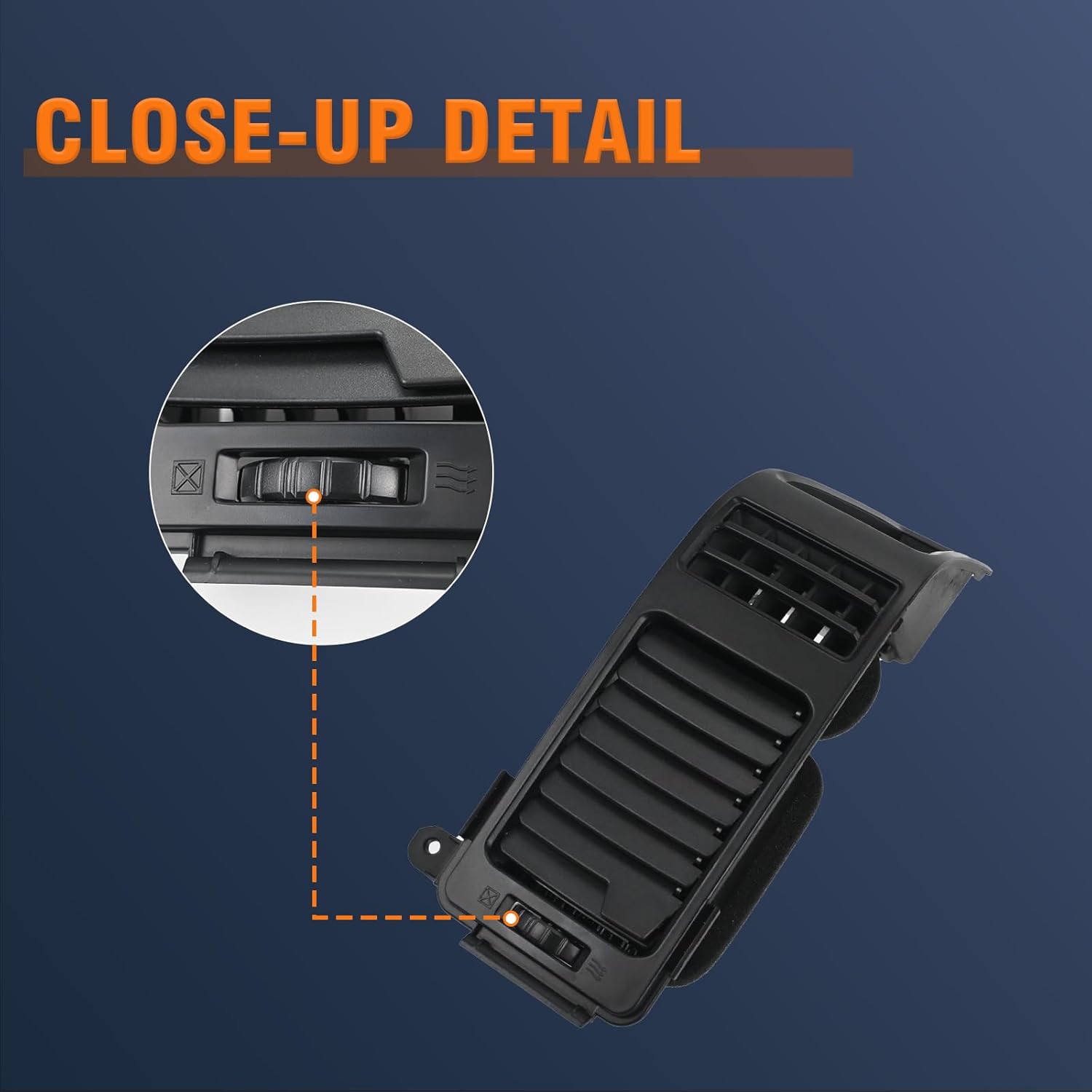 Dash AC Air Vent Outlet Grille Assembly Compatible with 2004–2006 Nissan Armada Titan Replace OE# 68421-9FD0B (left Side black)