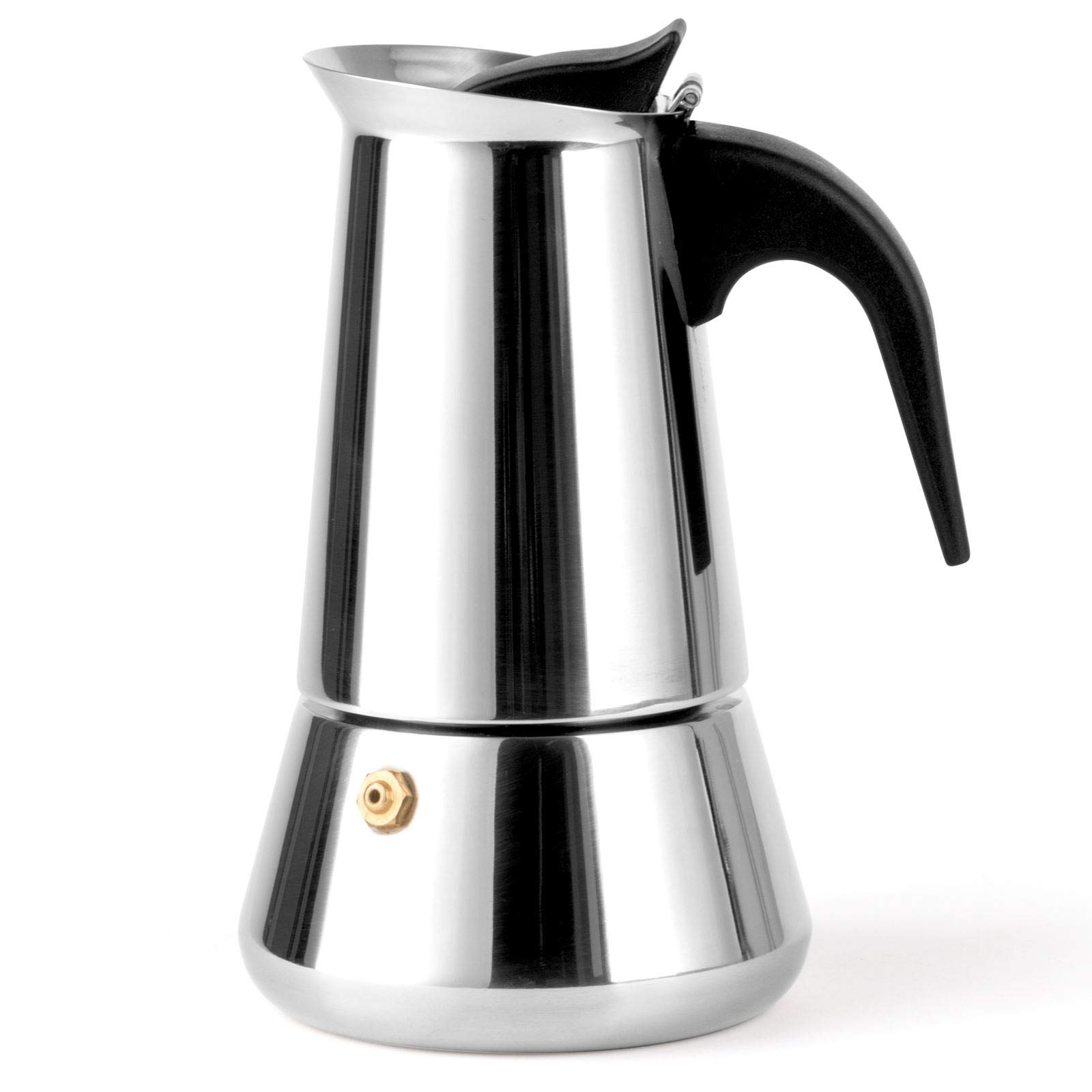 Leopold ViennaEspresso Maker Trevi, 4 Cups, Stainless Steel, Silver, 10.2 x 12.8 x 16.9 cm