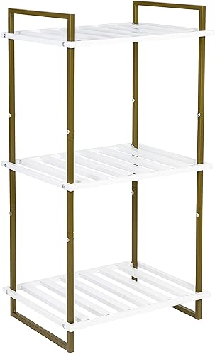 Honey-Can-Do Estantería tubular metálica de 3 niveles, verde oliva y blanco SHF-09132 Olive