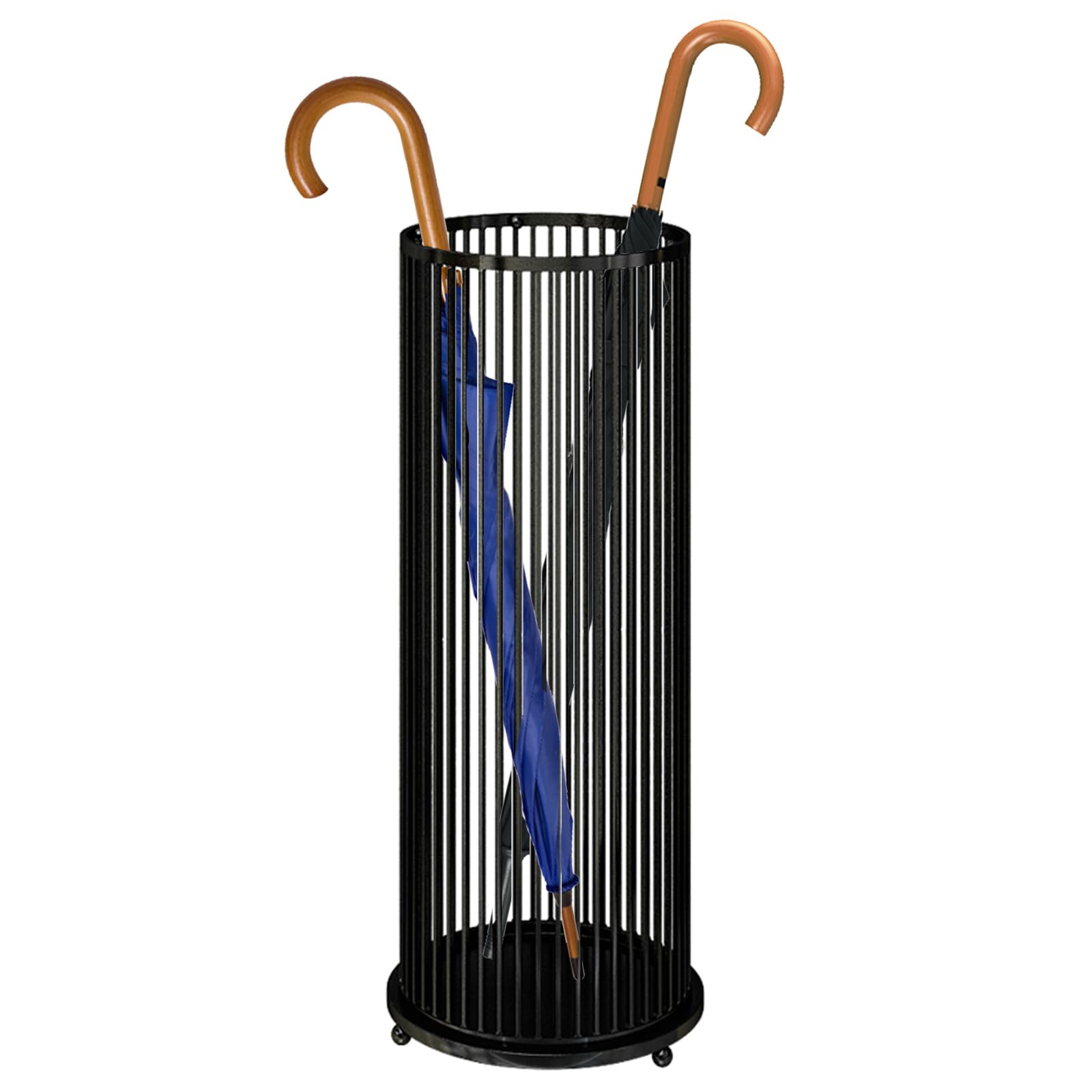 GHHVFEC Entryway Hollow Umbrella Stand, Modern Metal Holder for Long Short Umbrellas Walking Canes, Heavy Commercial Lobby Storage Rack
