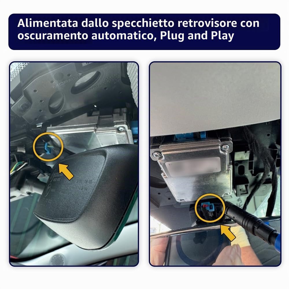 Fitcamx Dashcam 4K Compatibile con Jeep Avenger 2023 2024 2025 2026 (HD2-D8700), OEM Cameras di Guida, 2160P UHD Video Wifi, G-Sensor, Registrazione Circolare, WDR Dash Cam, Plug&Play, Scheda da 64 GB