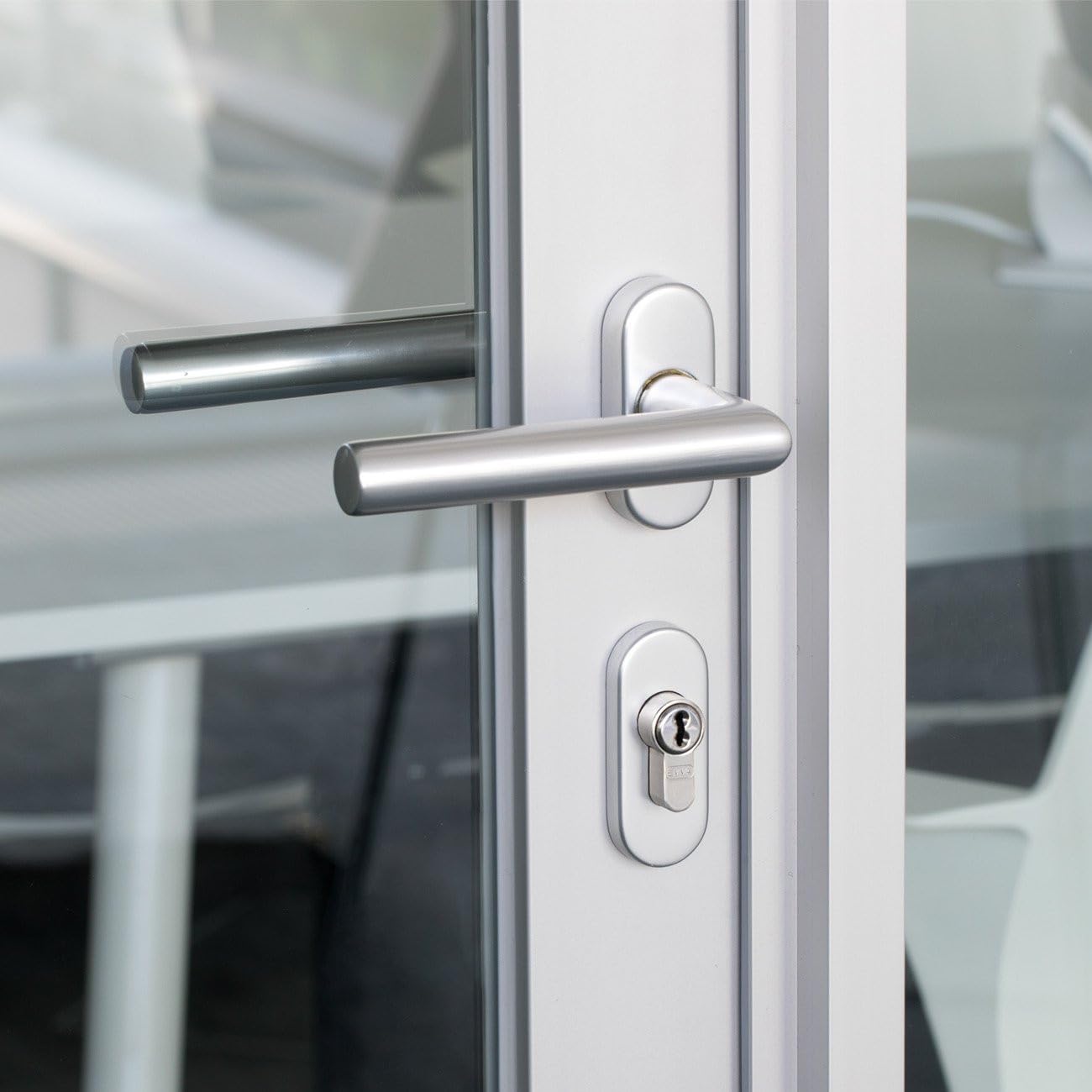 EVVA 4KS Knaufzylinder 31/31K | Hochsicherheits-Zylinder Schließzylinder mit Bohrschutz Ziehschutz Picking-Schutz | Patentschutz | 5 Schlüssel und Sicherungskarte (K=Knauf/Innenseite) | Nickel matt