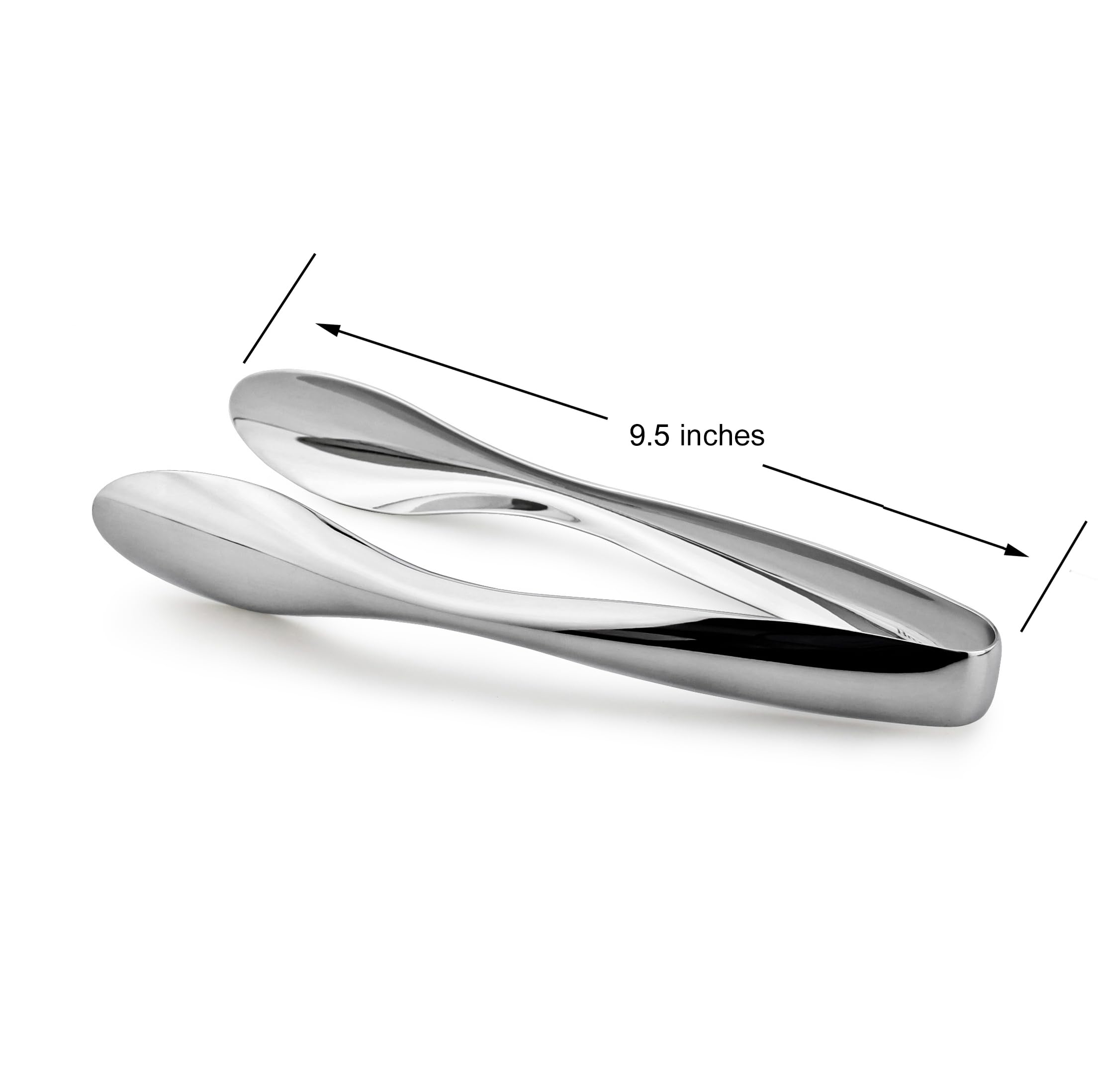 Cuisinox TON9X - Pinzas para servir, acero inoxidable, color plateado
