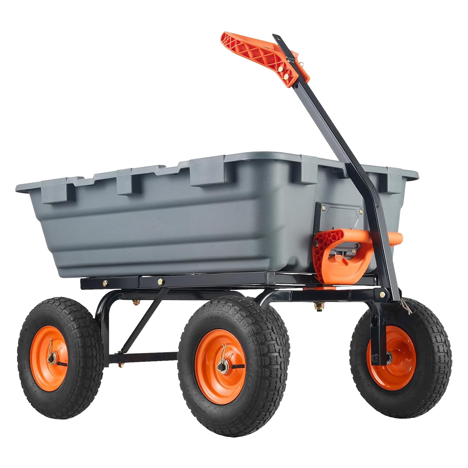 Gartenwagen, aus rostfestem Polyethylen, für Garten, Hof & Lager, 363 kg Tragfähigkeit, Maße 173 x 71 x 82 cm, Grau