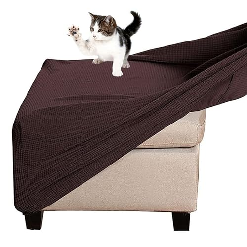 ラウンドスツールカバー - 正方形ソファカバー - フットスツールプロテクター 長方形の大きな高級ベルベットソファカバー ジャカード収納カバー ゴム底付き ユニバーサルフットスツールカバー ラウンド正方形長方形オットマンカバー フットスツールカバー 折りた