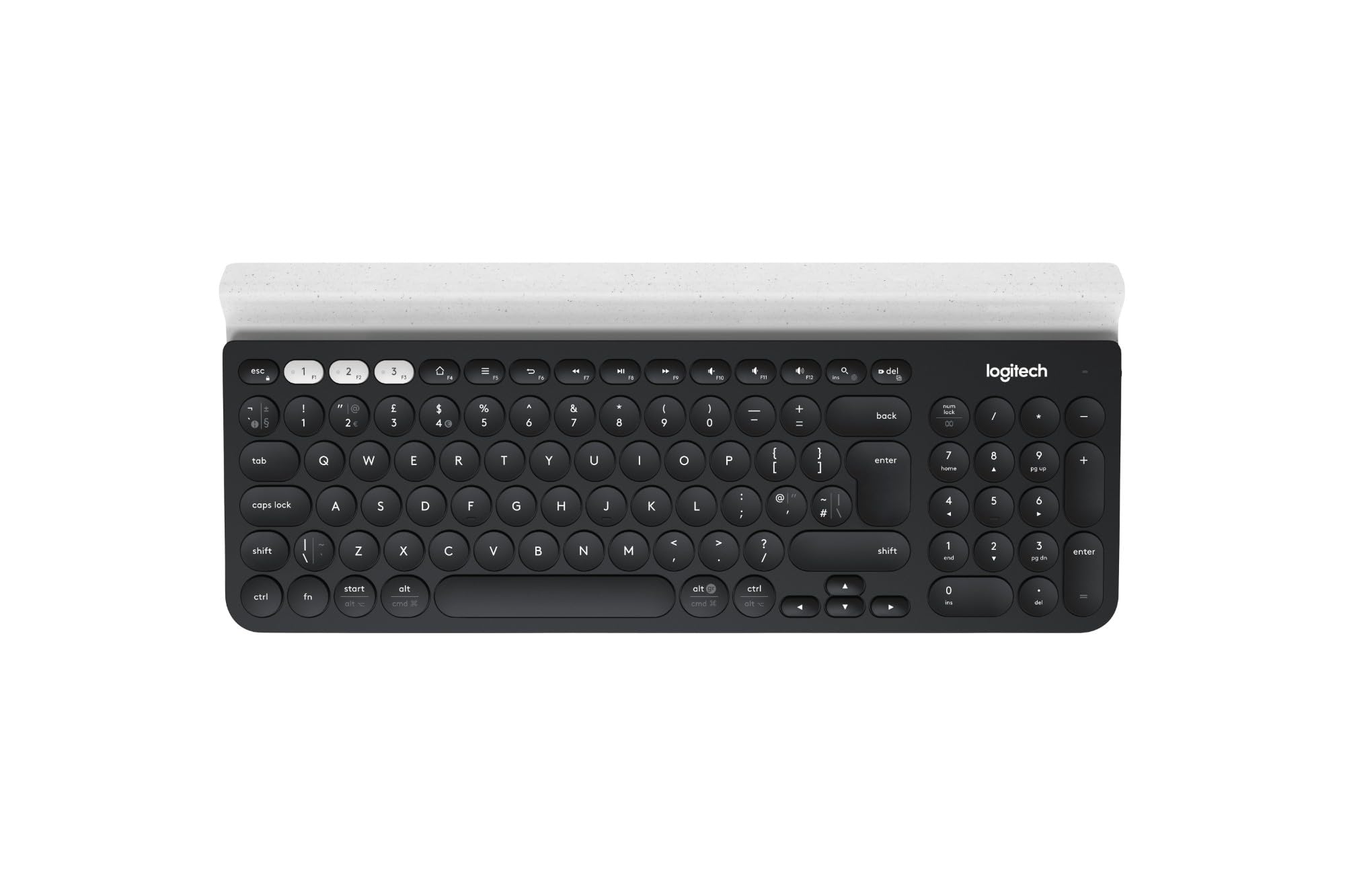 Logitech K780 Clavier sans Fil Multi-appareils, QWERTZ Disposition Suisse - Gris