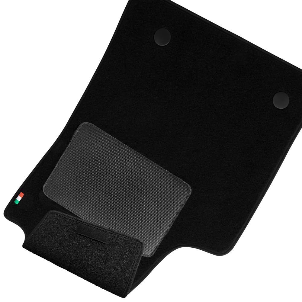 UNION Tappetini su misura realizzati per FIAT 500 GIARDINIERA in moquette di qualita Nero (FTR02)