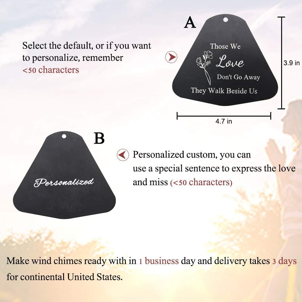 ASTARIN Memorial Wind Chimes for Loss of Loved One Personalized,in Memory of Windchimes as Memorial Gifts for Loss of Mother,30 inch Sympathy Wind Chimes Outdoor Garden Décor