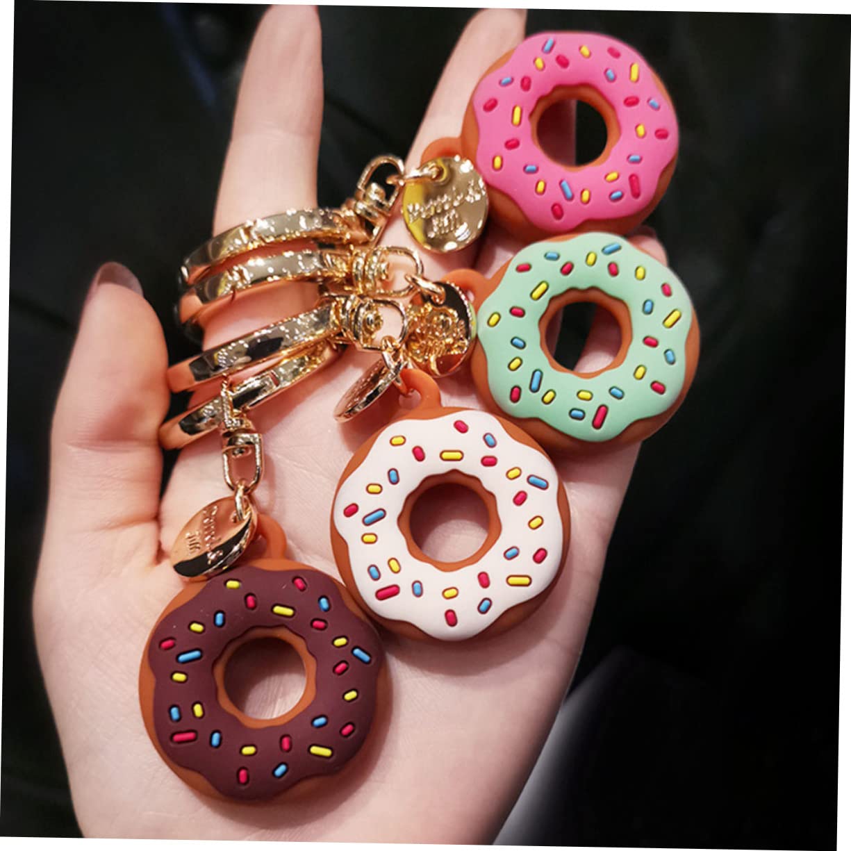 5piezas Funda Protectora De Forma De Donut Llaverito Compatible Diseño Original y Protección Antigolpes y Antirayaduras