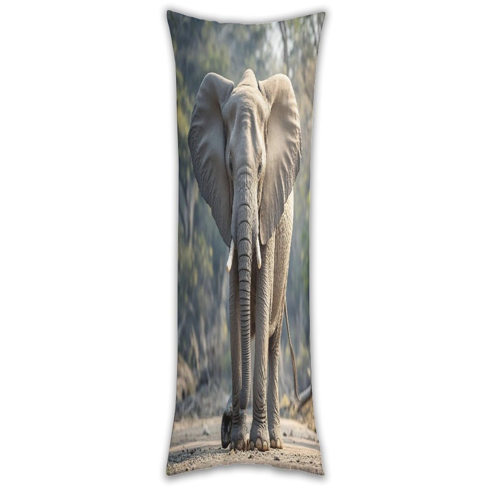 Elephant Pillow Cases Breathable Vertical Long Pillowcase Body Pillowcase with Hidden Zipper Closure Soft and Cozy Pillow Cover 20x54 Inches for Bedroom Couch