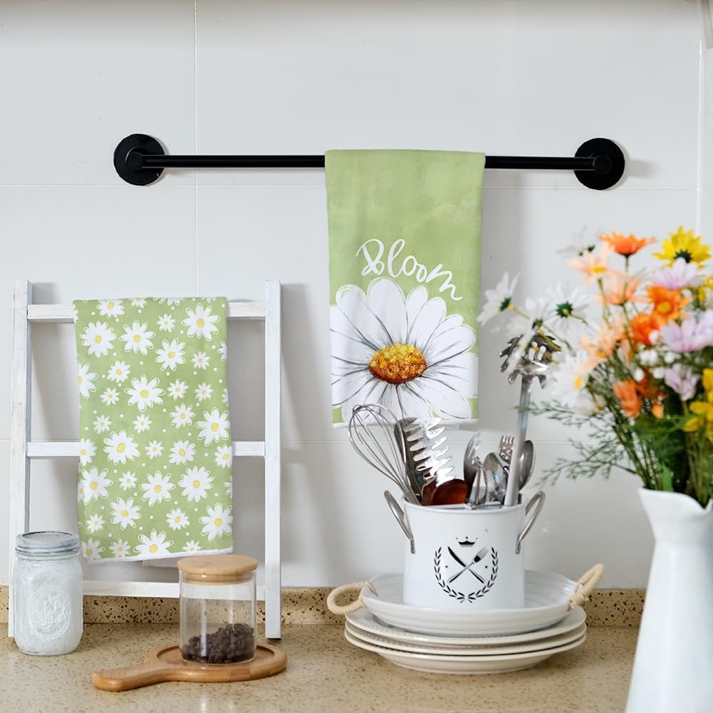 2 PCS Asciugamani Da Cucina Primaverili Con Fiori - Super Assorbenti E Morbidi, 18x26 Pollici - Foto 6