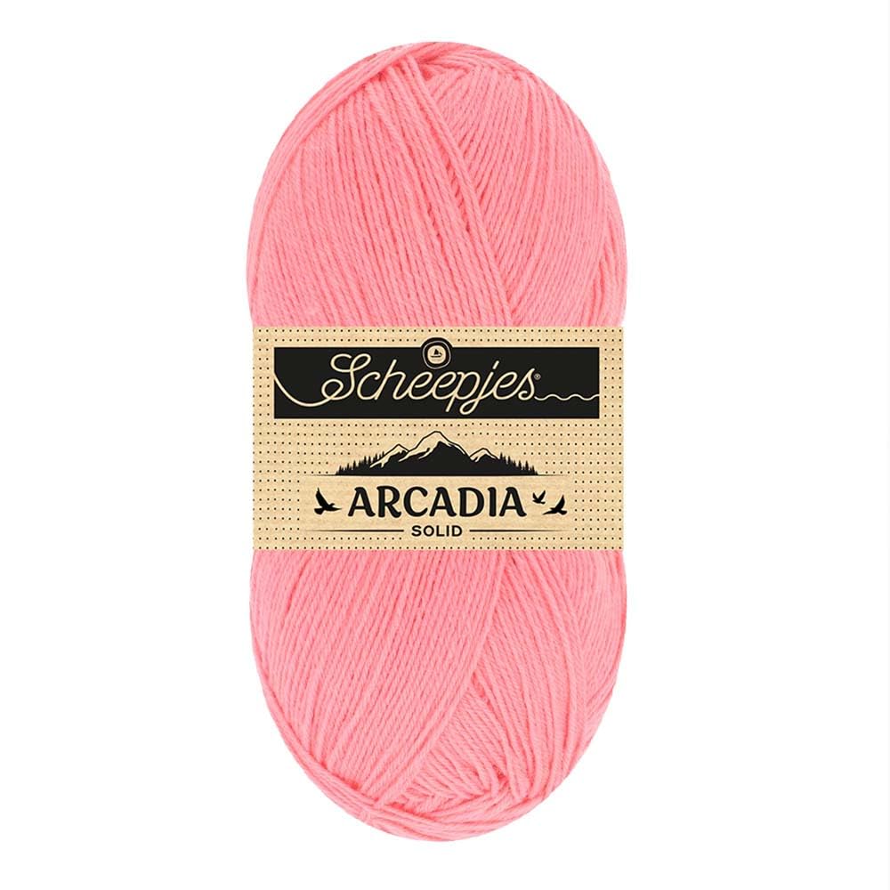 Scheepjes Arcadia Solid 100g - 817 Sunreef, Pink Crochet and Knitting Yarn