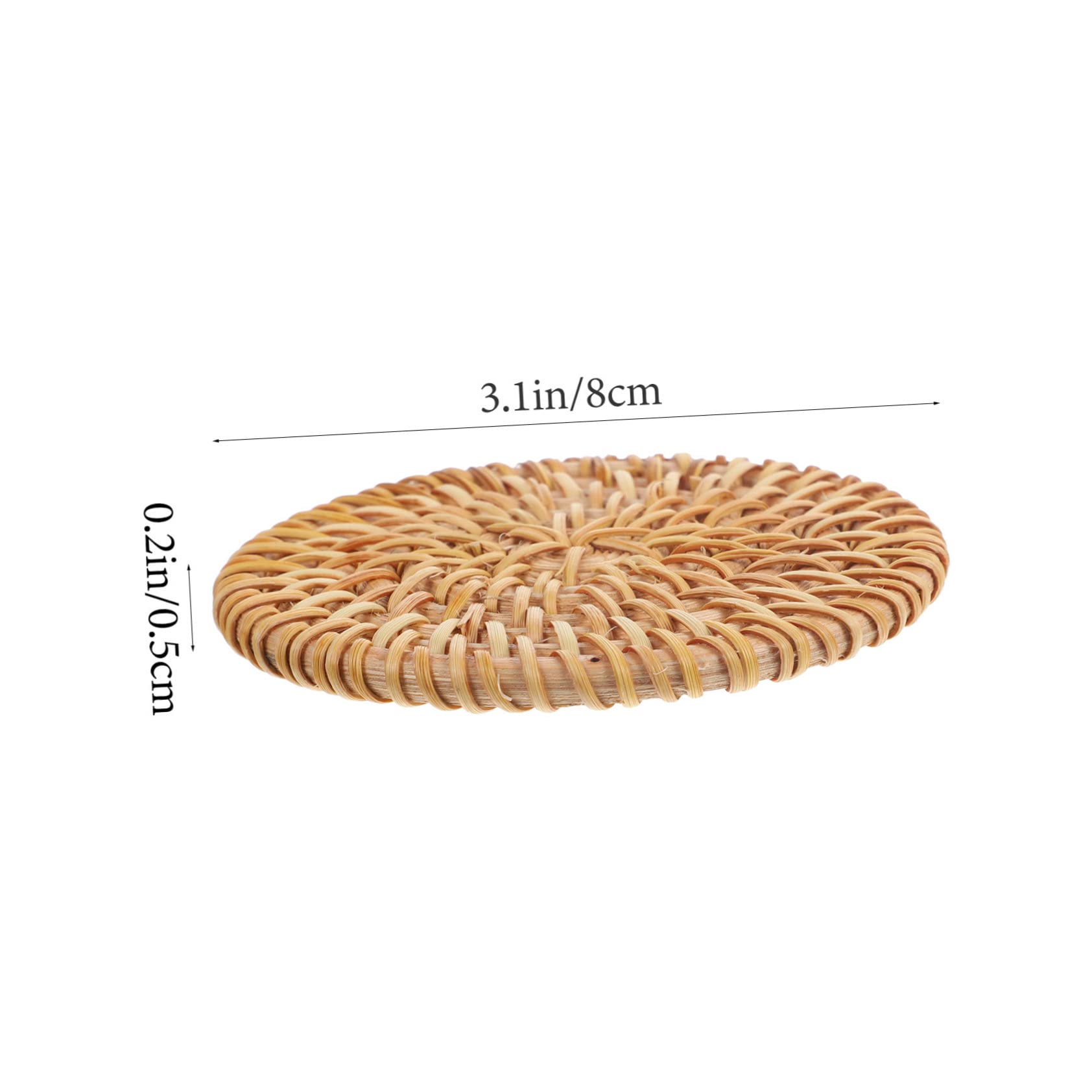 HOLIDYOYO 6pcs Woven Rattan Insulated Hot Pads for Tables Mats for Pots and Bowls for Weddings Parties and Home Decor
