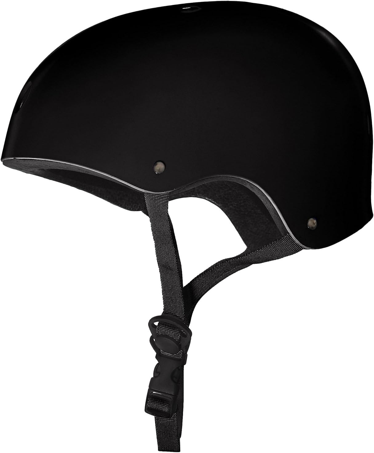 Krown Black Shell with Black Strap Skateboard Helmet