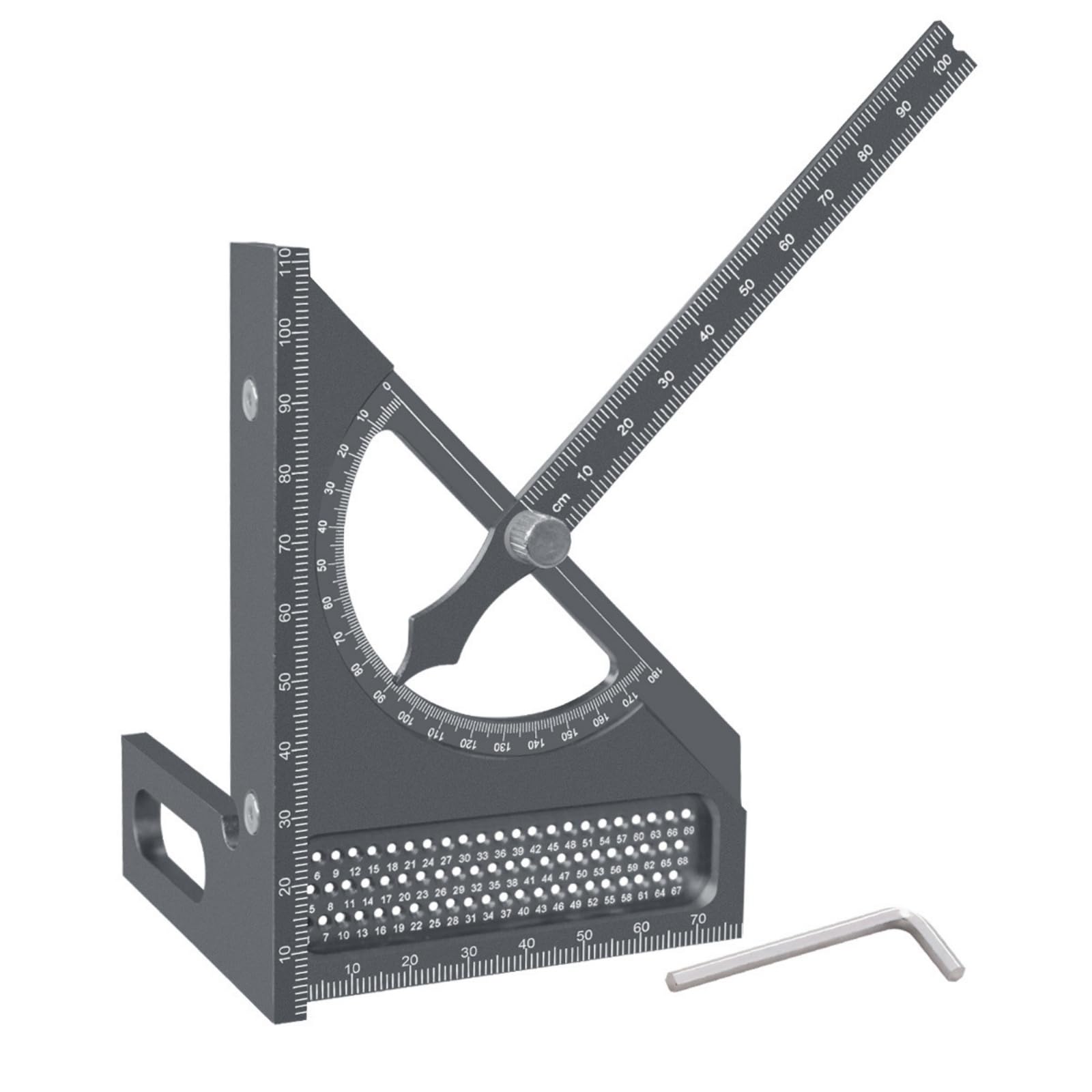 Xjdzineq Multifunctional Adjustable Carpentry Square Protractor Tool for Accurate Woodworking Marking and Layout Tasks Accuracy Woodworking Measuring Tool