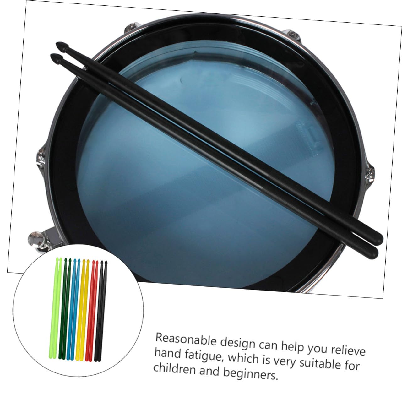 Baguettes de Batterie pour Tambour en Nylon 5 Paires Débutants