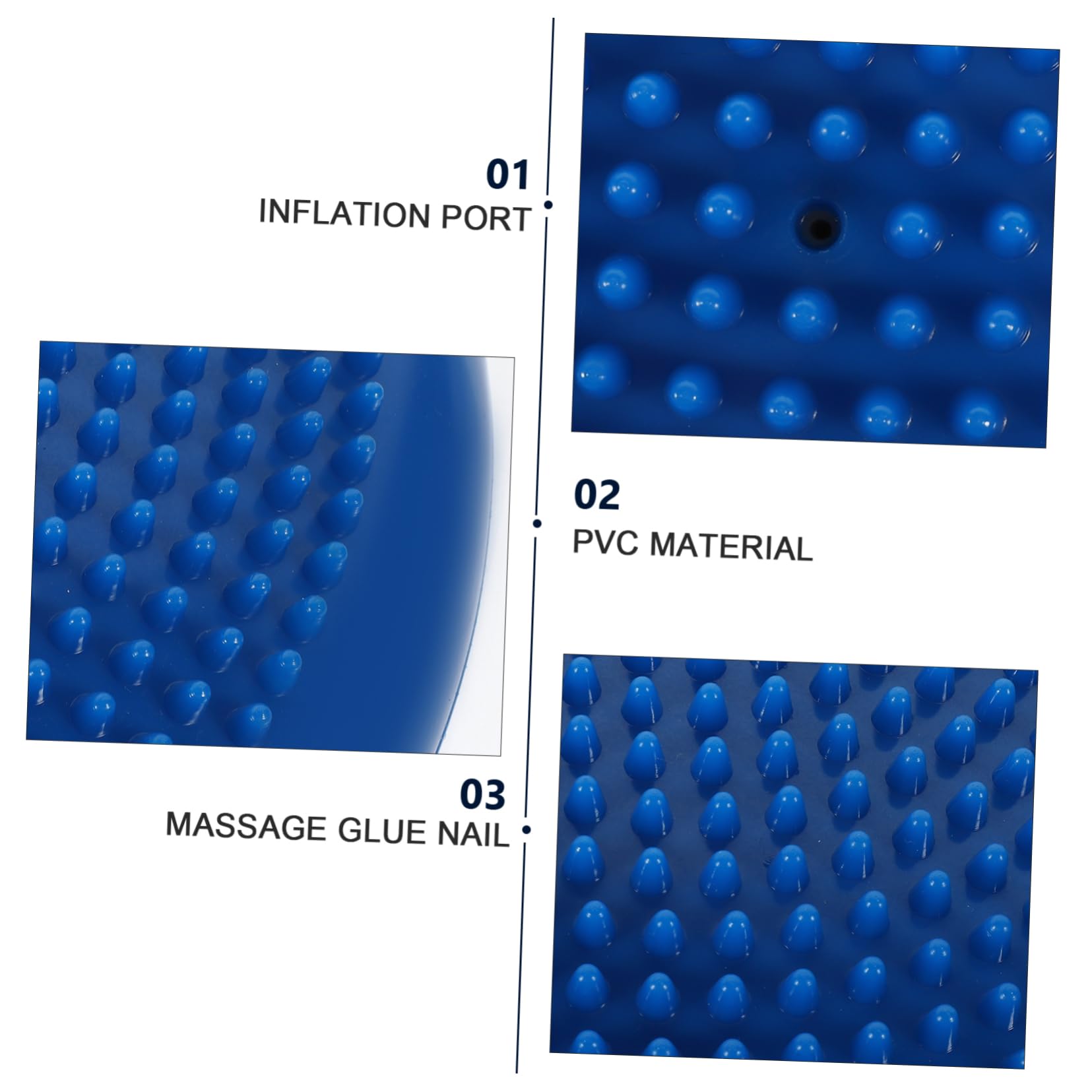 Cuscino Equilibrio Gonfiabile Blu in Pvc per Ragazzo Ragazza | Disco Oscillante, Input Sensoriale e Seduta Ergonomica, Pompa Manuale Inclusa Colore Casuale
