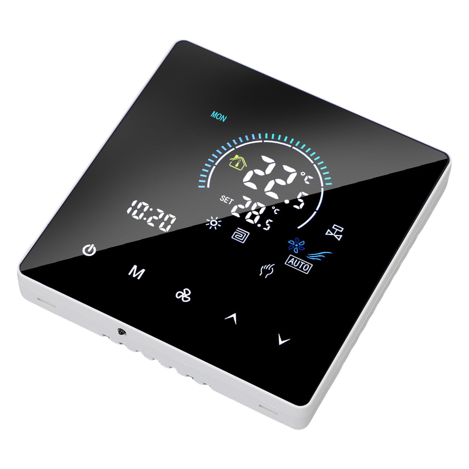 Jeffergarden WiFi-Smart-Thermostat, Touchscreen-Farbdisplay für Klimaanlage und Fußbodenheizung, Programmierbarer Wochenplan, 41–140 °F, Zuhause und Büro