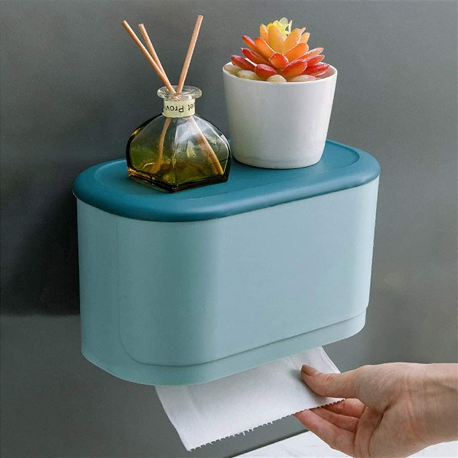 HLTYGWX Uchwyt na papier toaletowy Uchwyt na papier toaletowy Uchwyt na papier toaletowy montowany na ścianie, uchwyt na papier toaletowy, stojak do przechowywania w łazience, uchwyt na pudełko na
