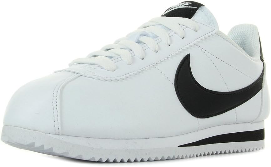 nike cortez black and white