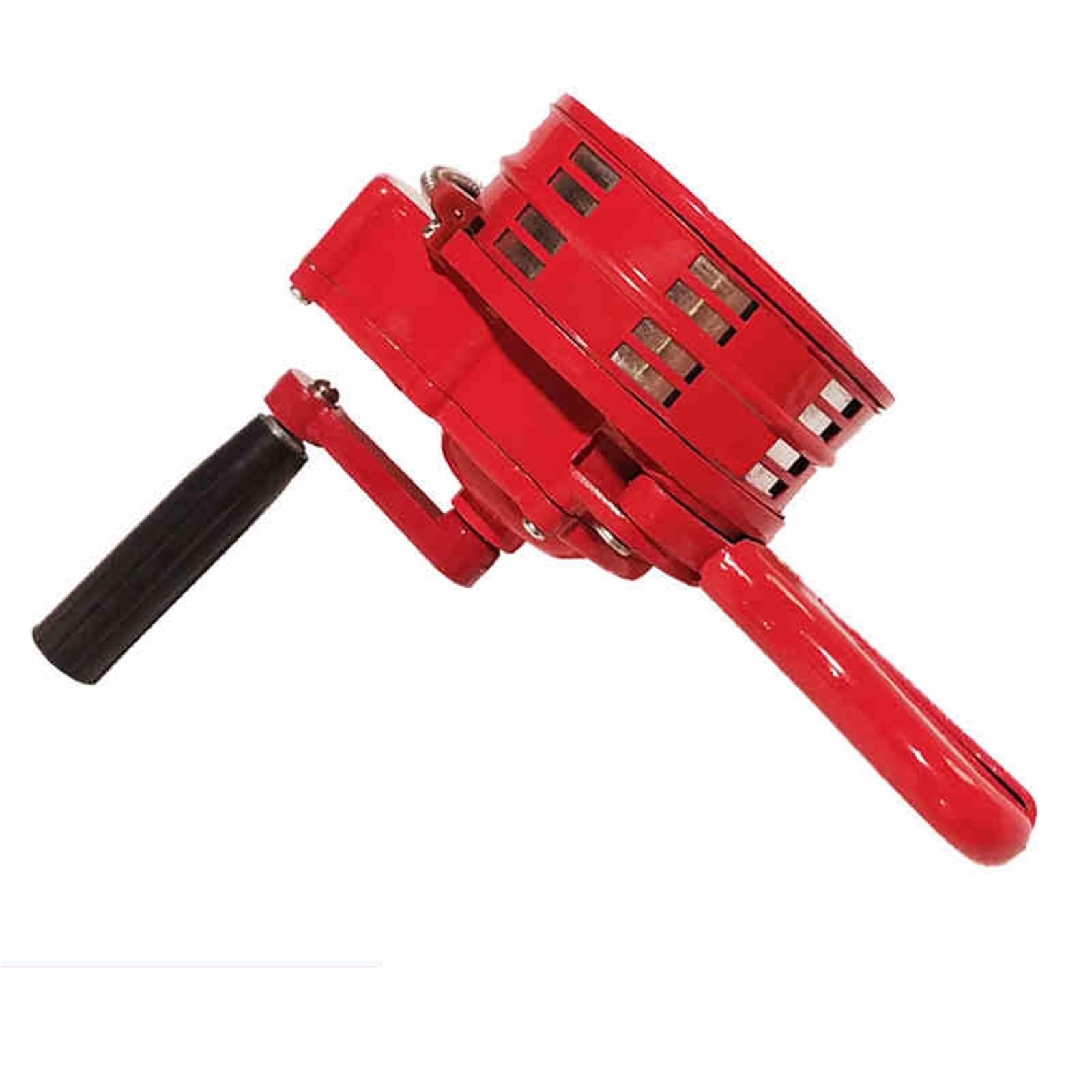 Picadora de Carne Manual, Sirena de Alarma de Emergencia con manivela de Aluminio, 110db, ruidosa, for Deportes al Aire Libre, Manual, Multicolor(Red)