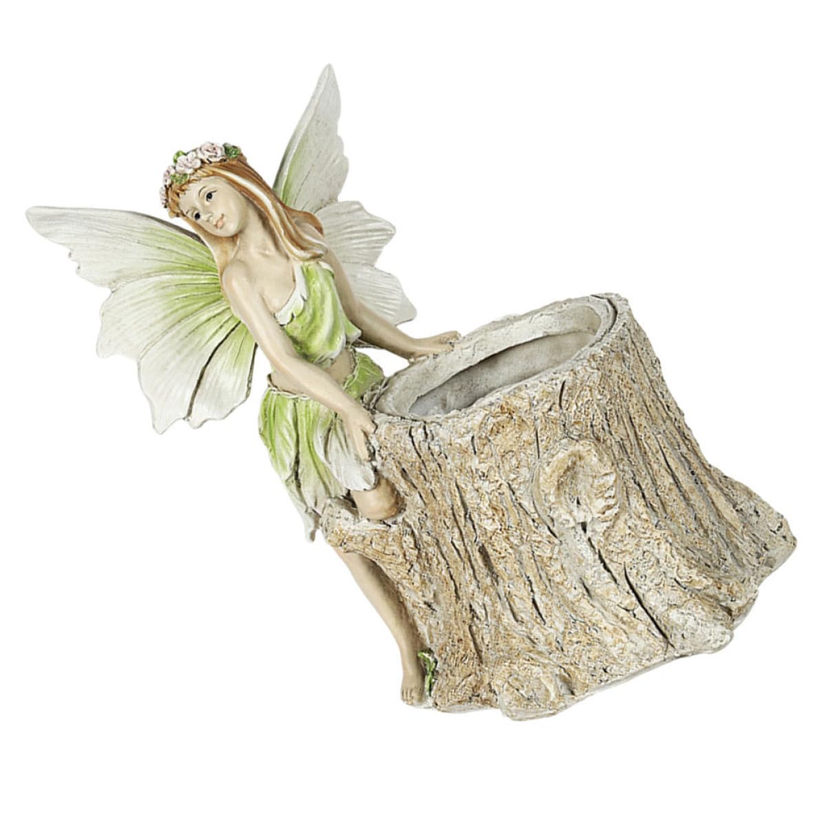 Happyyami 1Pc Wróżka Kwiatowa Wazon Powietrza Małe Sukulenty Żywica Rzemiosło Pulpit Doniczka Głowy Sadzarka Doniczki Kwiat Bajki Posągi Żywica Kwiat Słoik Sukulenty Doniczka Akcesoria