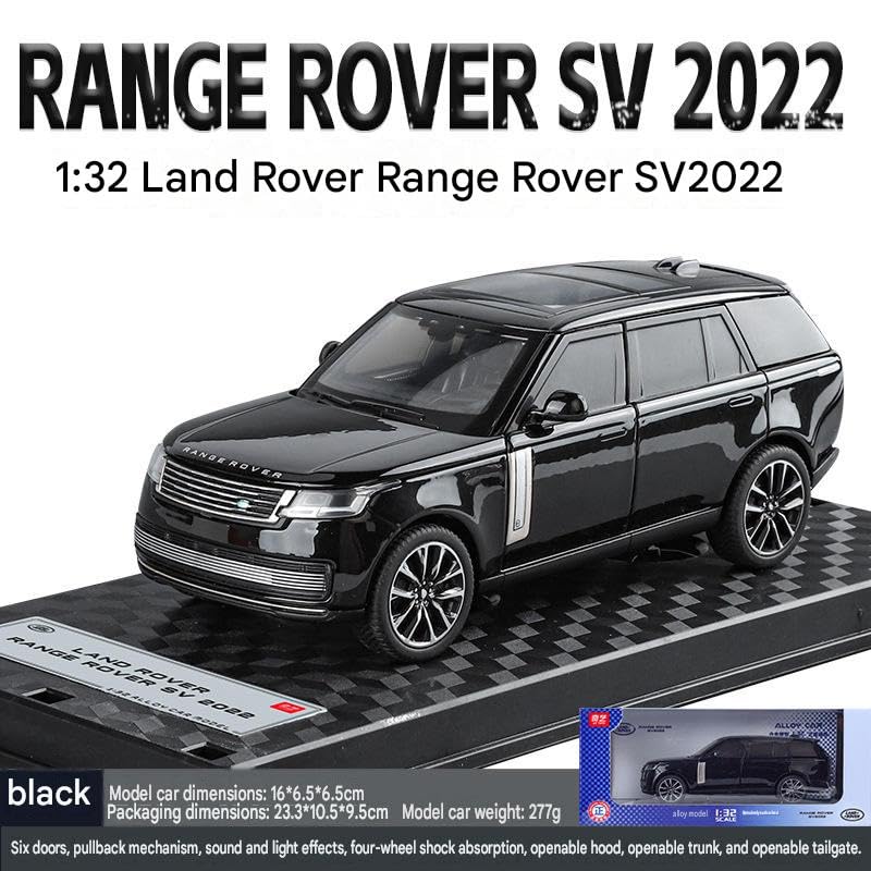 Image of FEXXA 1:32 Scale Ran GE Rover 2022 Die-Cast Metal Car with Sport car Openable Doors Light and Sound,Pull Back Function Indoor Outdoor Toy for Kids (1.32 Scale- Black)