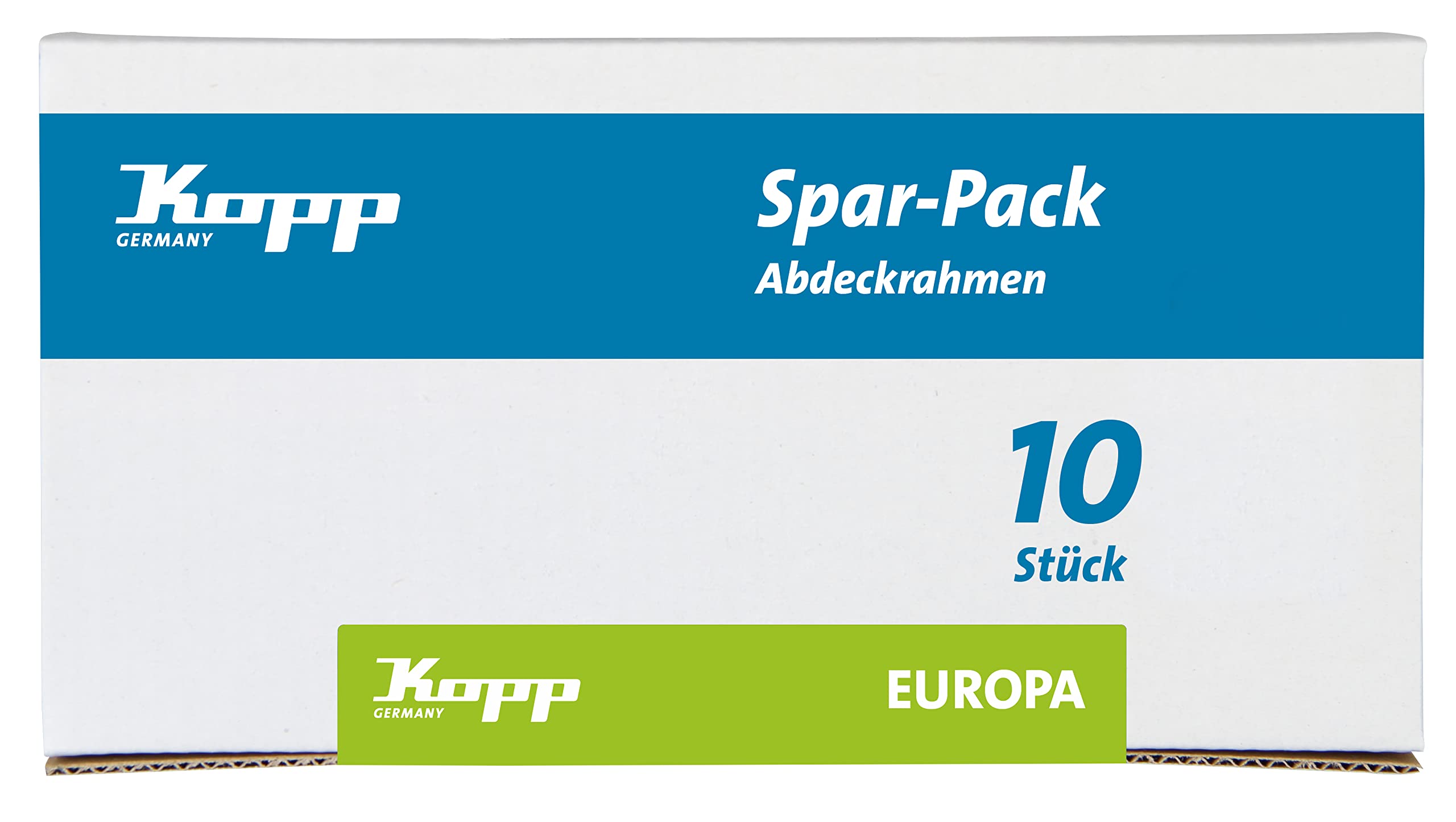 Cadre de recouvrement Kopp EUROPA blanc pour prise et interrupteur x10