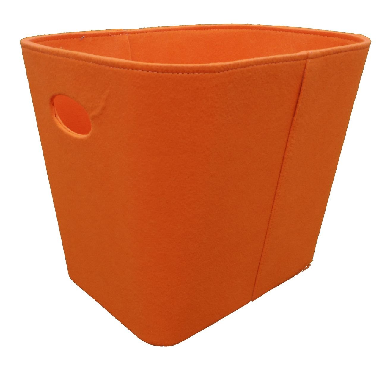 Holzkorb aus Filz orange Filzkorb von elda BUTIKEN Kaminholz Brennholz Filz Korb