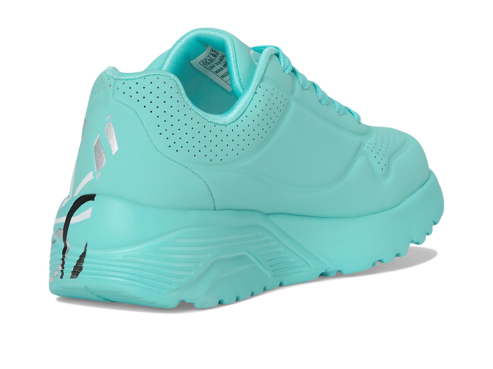 Skechers Girls' UNO Lite Spread the Love, White/Light Purple