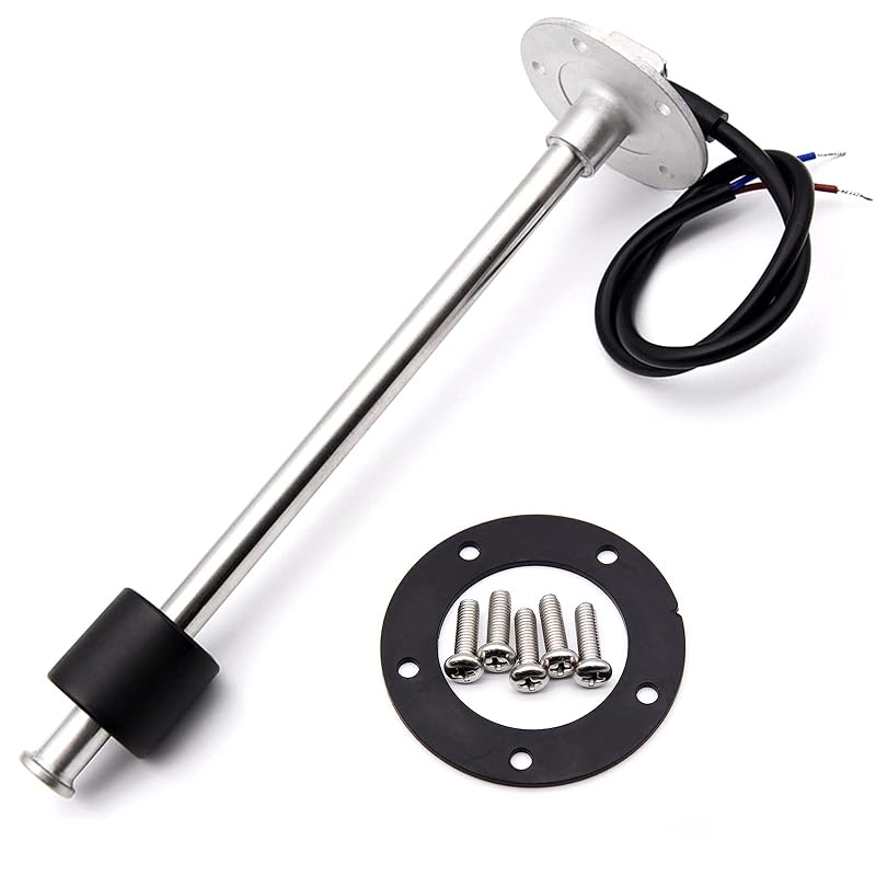 Sensor de nível de combustível e água ARTILAURA 0-190 ohm em aço inoxidável 150 mm para tanque – Kit