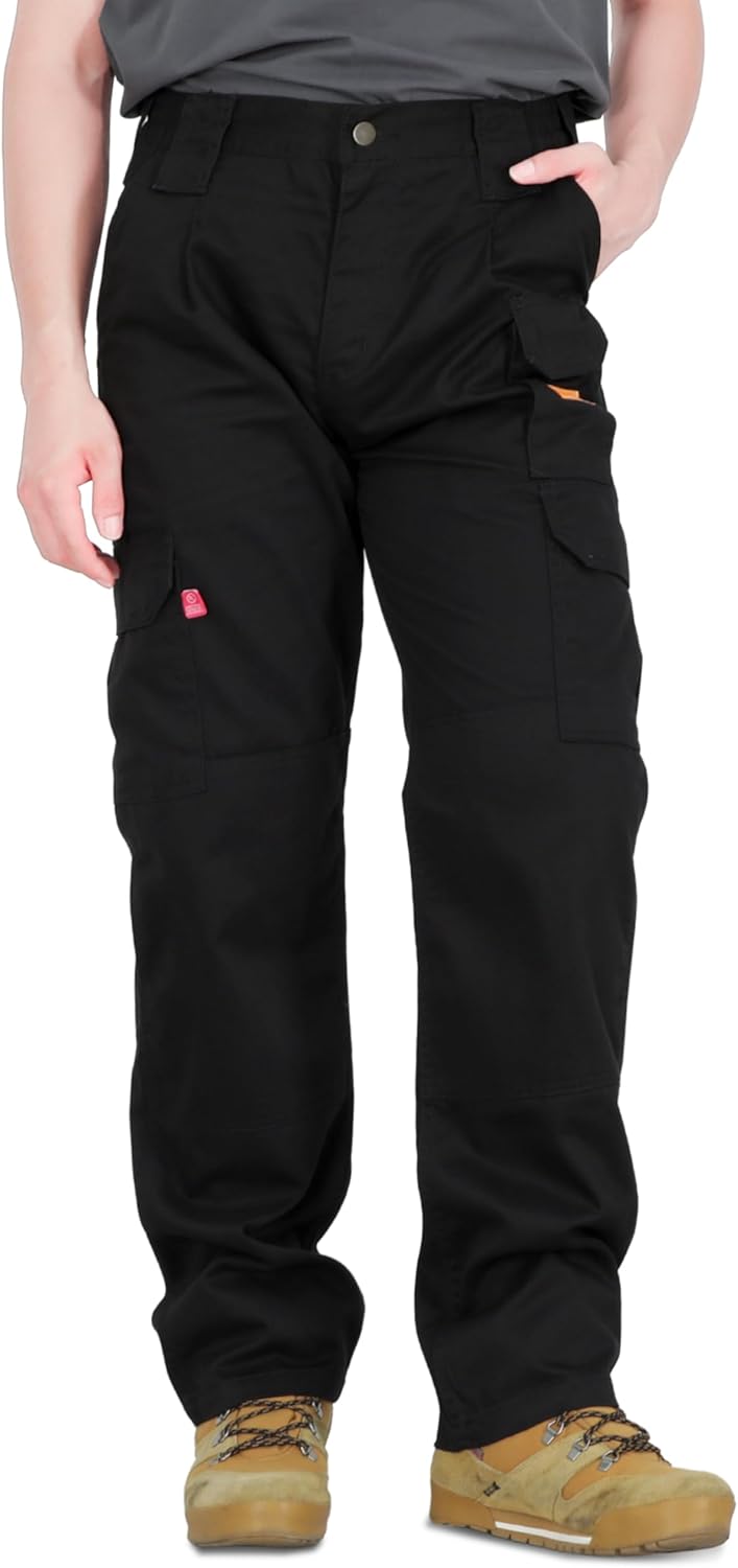 Titicaca Men's FR Cargo Pants Flame Resistant Pants Lightweight 7.5oz 100% Cotton Fire Retardant Elastic Waist Pants - Image 2