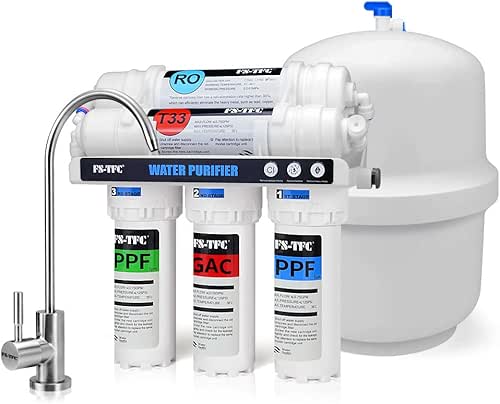 FS-TFC 5-Stage Reverse Osmosis Water Filtration System 100GPD Fast Flow