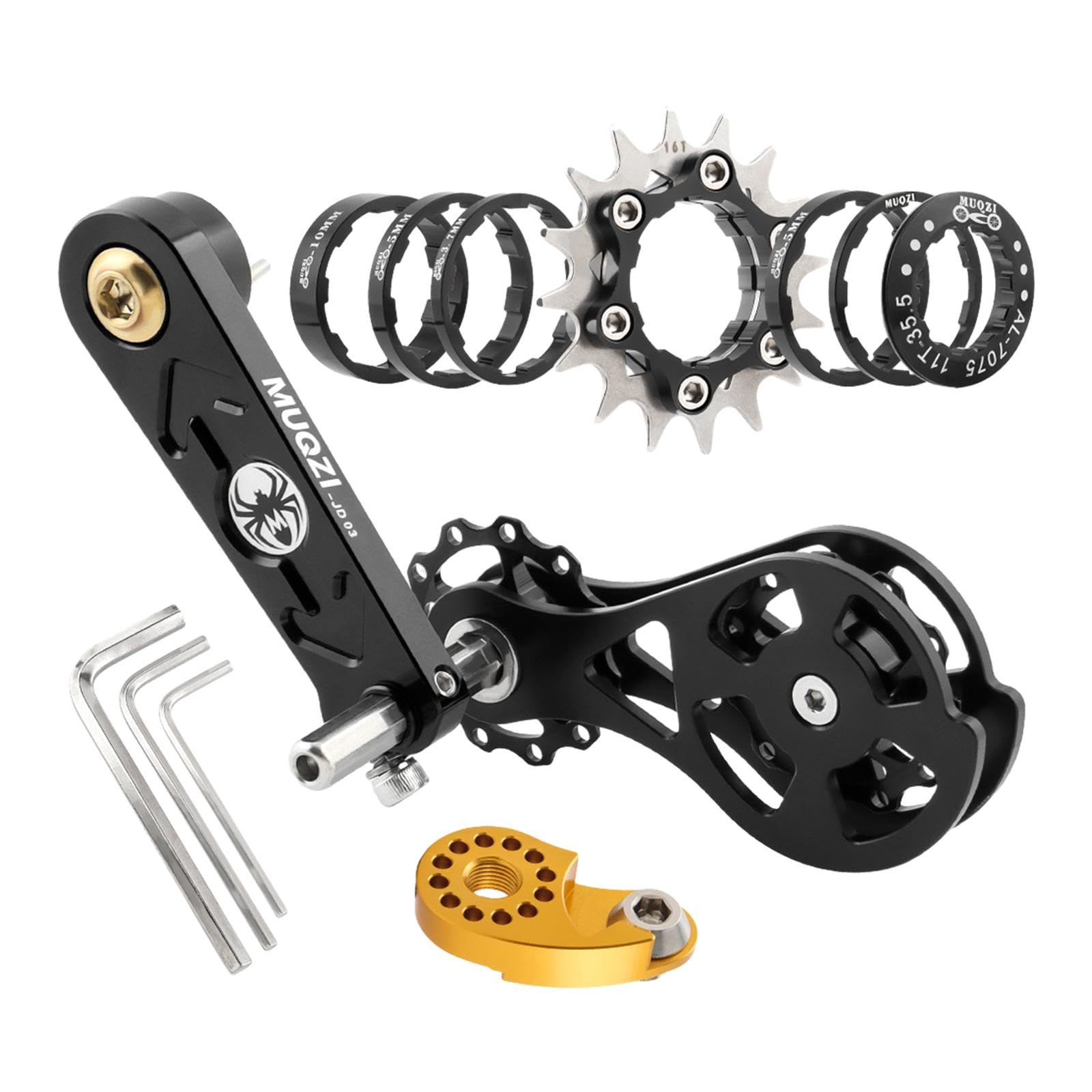Amazon | Colaxi マウンテンバイクシングルスピード変換キット、レンチ