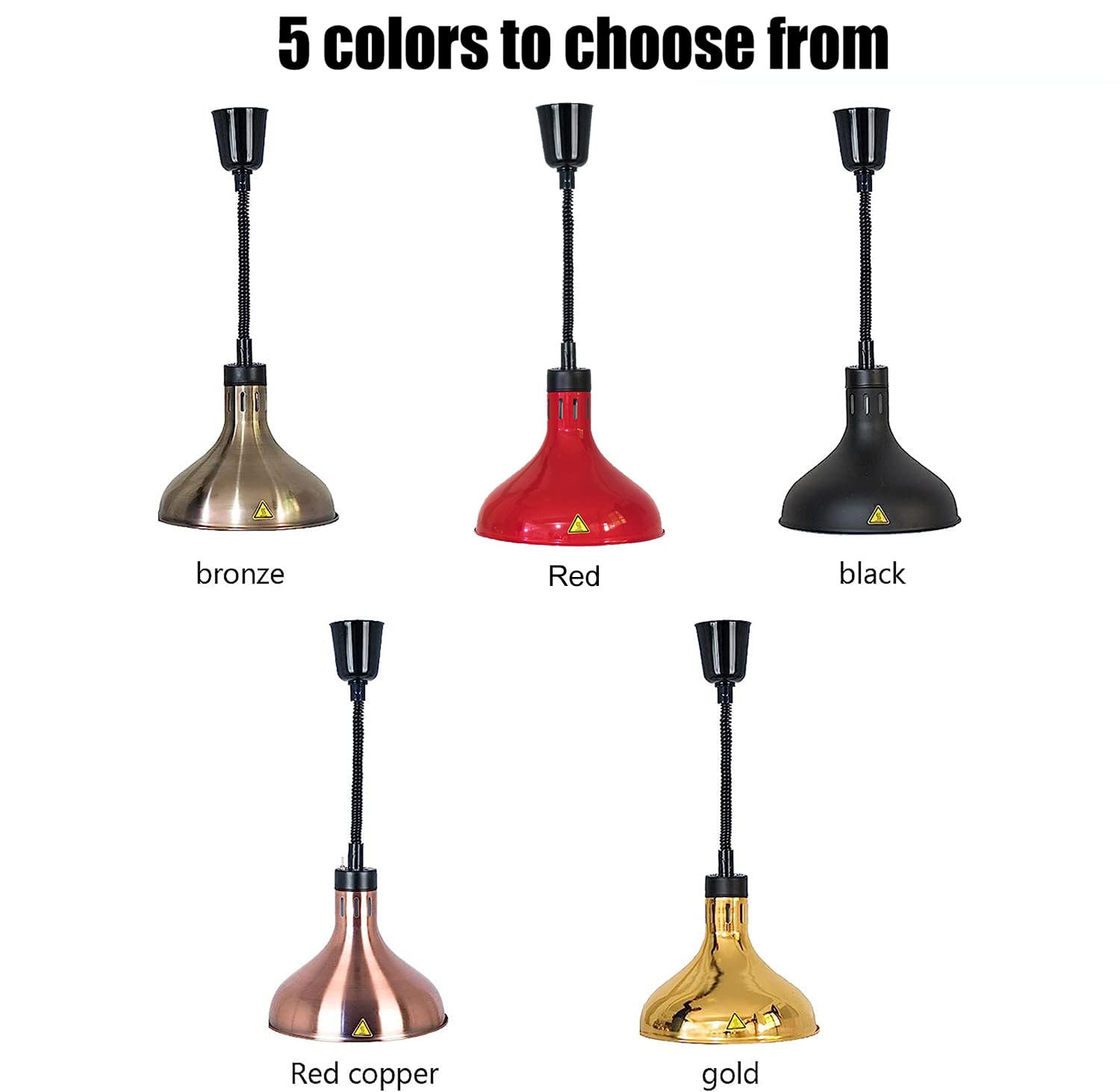 Lampada Riscaldante, Lampada Riscaldante per Alimenti, Lampada Riscaldante Retrattile per Buffet per Feste Lampada Riscaldante Scalda Buffet per Alimenti, Forniture per Ristoranti Catering, Servizio