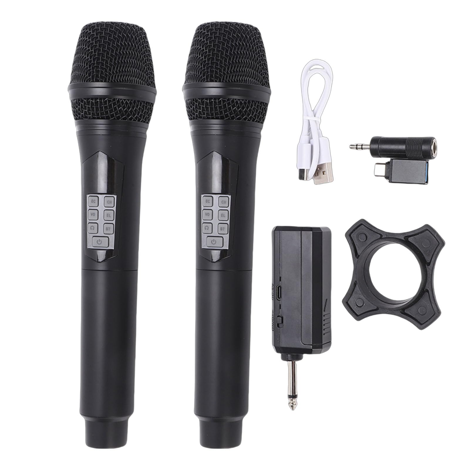 Microfono Karaoke Portatile Wireless, Microfono Dinamico 2.4G, Multieffetto Sonoro con Cambi di Voce e Riduzione del Rumore, Ideale per Streaming Live e Registrazione