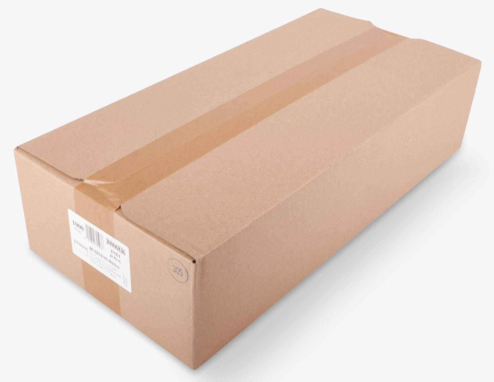 KK Verpackungen Briefumschläge DIN Lang 110x220 mm | 5000 Stück, selbstklebend ohne Fenster | Weiß 75 g/m² | Kuverts für Standardbriefe