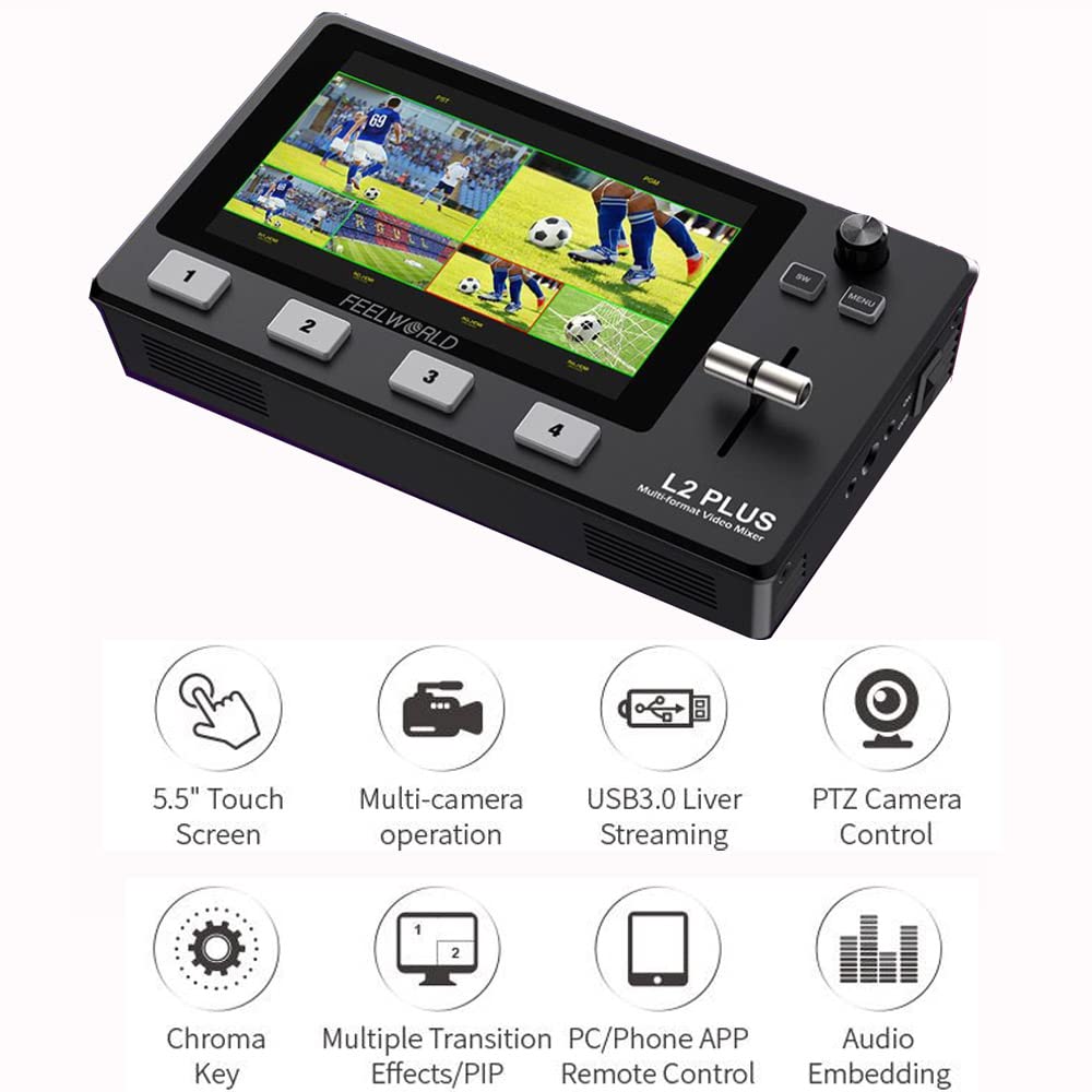 Amazon.co.jp: FEELWORLD L2 Plus マルチカメラビデオミキサー