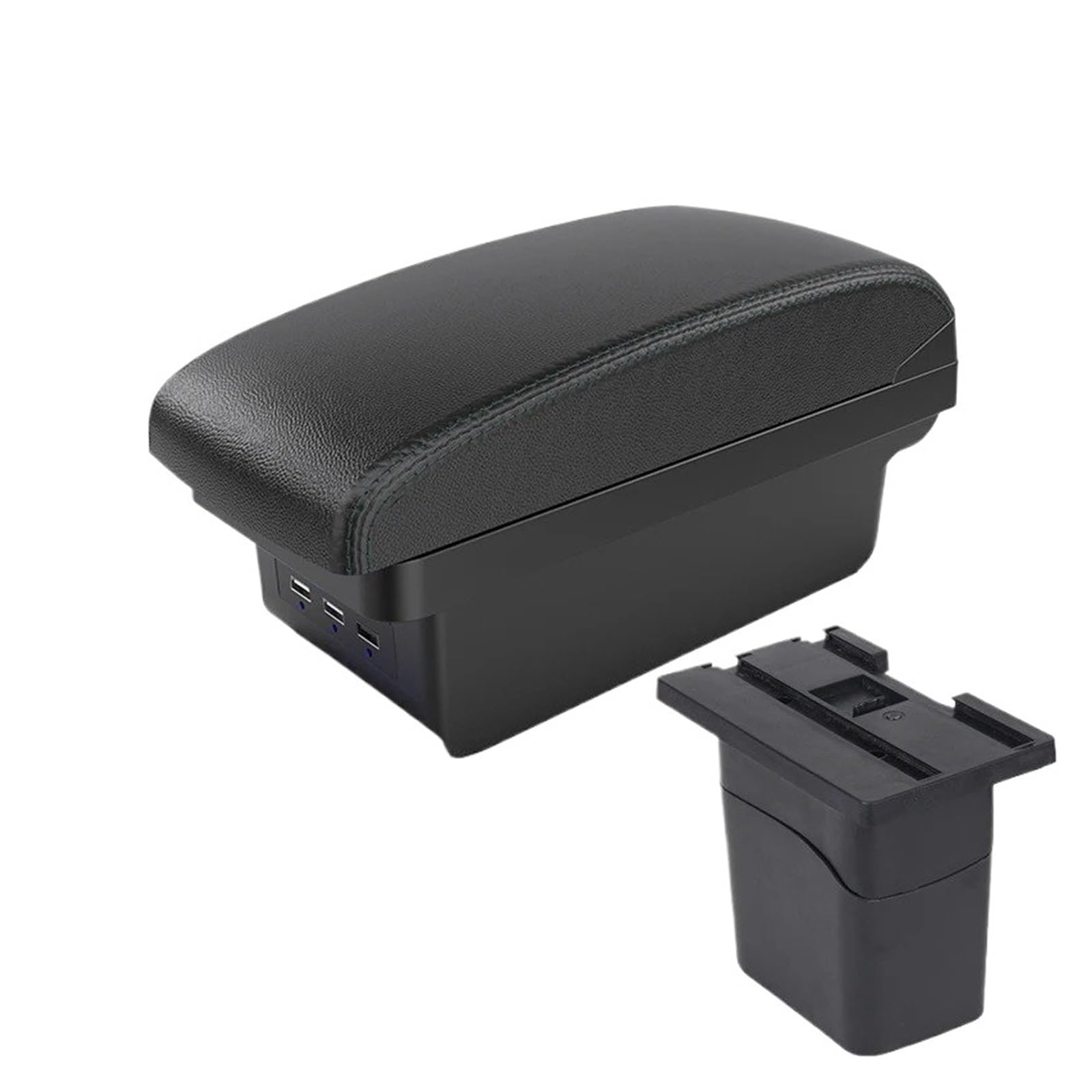 Hguvsjd Armrest Box For Chevrolet For Cruze 2009 2010 2011 2013 2014 2015 Armrest Centre Console Storage Box Interior Car Armrests(B Black line 3 USB)
