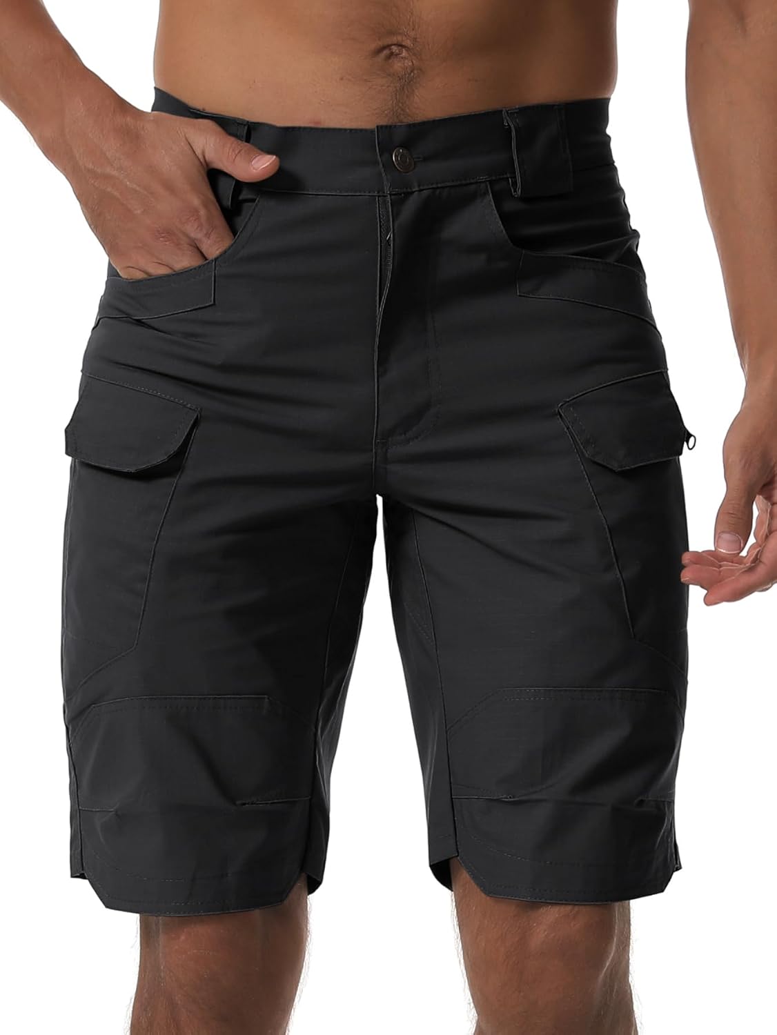 AUTIWITUA Men's Cargo Hiking Shorts Water Resistant Quick Dry Work Tactical Shorts with Multi Pockets(No Belt) - Image 3