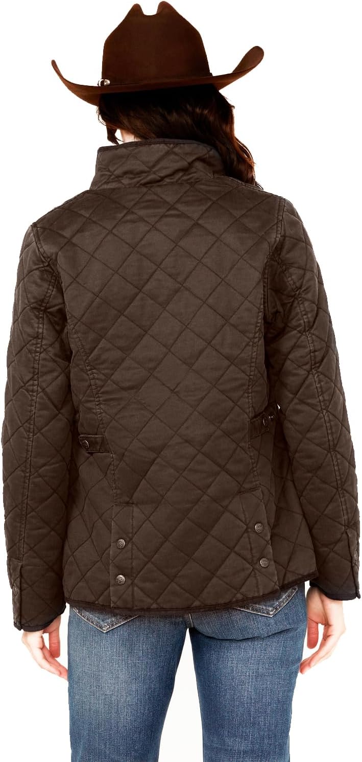 Outback Trading Company Women's Canyonland Barn Water-Resistant Warm Durable Quilted Casual Outdoor Western Jacket w/Snaps