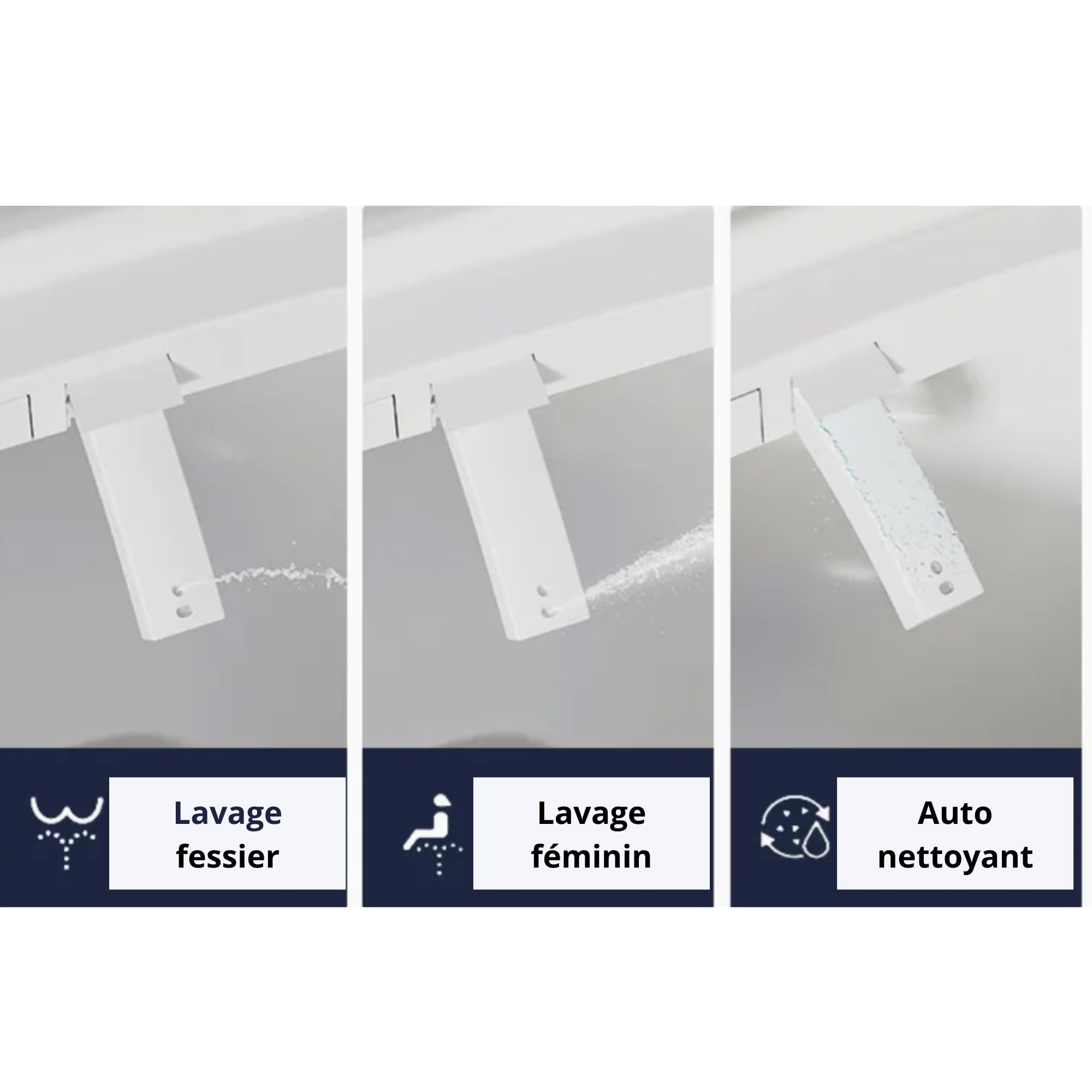 Abattant WC Japonais électrique extra plat Aquaeasy avec Fonction Lavage et Séchage, Siège Chauffant, Télécommande, Affichage LED, Lumière Nocturne, Température Réglable, Blanc